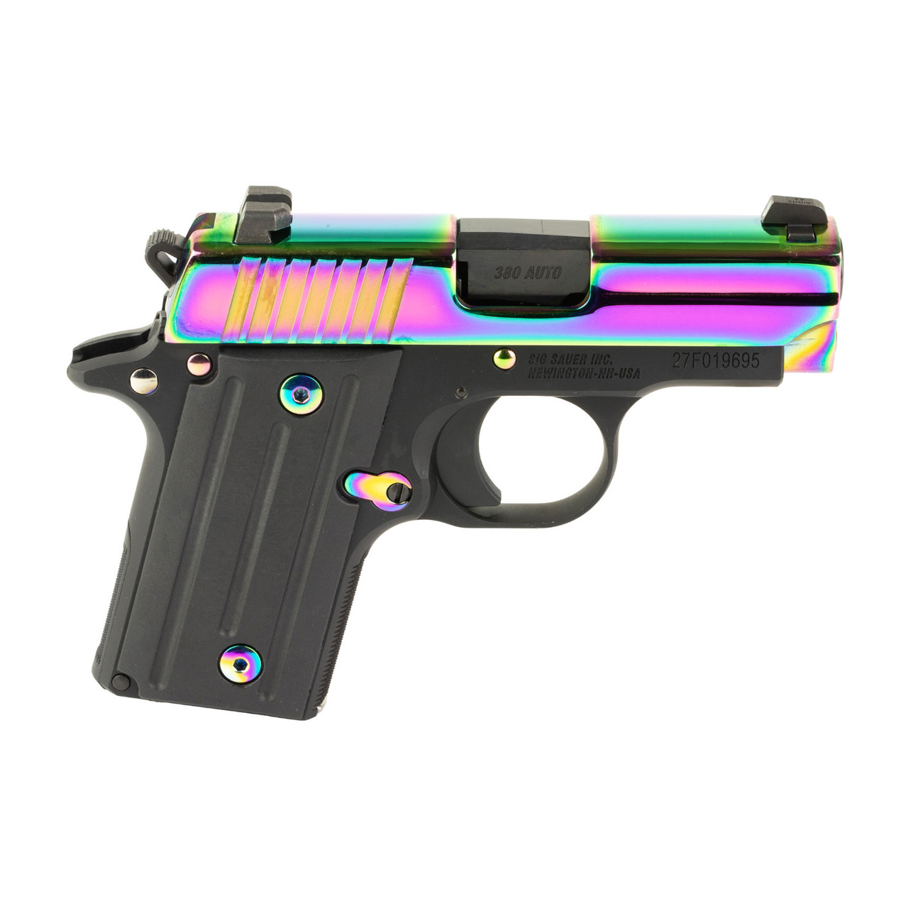 SIG SAUER P238 RAINBOW 380ACP PISTOL 2.7" RAINBOW TITANIUM, G10, 1-6RD MAGAZINE